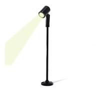 8.3 LED Mini Spot Light Cabinet Lamp, DC12V Eye Care Showcase Display Light, Upright Spotlight for Painting, Plants, Jewelry Showcase (Black)