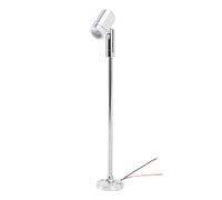 8.3 LED Mini Spot Light Cabinet Lamp, DC12V Eye Care Showcase Display Light, Upright Spotlight for Painting, Plants, Jewelry Showcase (Silver)