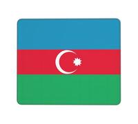 8.3 x 10.3 in Flag of Azerbaijan Print Square Mousepad - Non-Slip Rubber Base Mouse Pads, for Computers Laptop Office Desk Accessories