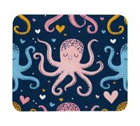 8.3" x 9.8" Lightweight Office Desktop Mouse Pad, Cartoon Octopus Non-Slip Computer Mouse Pad