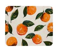 8.3" x 9.8" Lightweight Office Desktop Mouse Pad, Hand-painted Orange Non-Slip Computer Mouse Pad