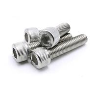 #8-32 UNC Hex Socket Head Cap Screws,Stainless Steel,Full Thread,Knuled Head,50 Pieces (#8-32 x 5/8")