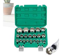 8-32mm Heavy Duty Socket Kit for Automotive Repair - 12 Point Socket Set for Automotive Repair for DIY Professional Mechanics