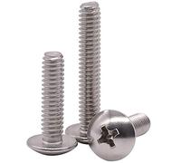 #8-32x1/2" Truss Head Machine Screws, Phillips Drive, Fully Machine Thread, 18-8 Stainless Steel 304, Bright Finish, 100 PCS by Eastlo Fastener