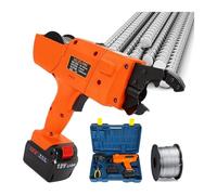 8-34mm/30-60mm Automatic Reinforcement Bar Tying Machine, Hand Rechargeable Reinforcement Bar Tying Machine for Steel, Aluminum (1500mAh/13200mAh Lithium Battery X 2),8-3