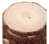 8-35cm Thicken Natural Pine Round Wood Slices Unfinished Circles with Tree Bark Log Discs DIY Crafts Christmas Party Painting(1pcs 30 35cm)