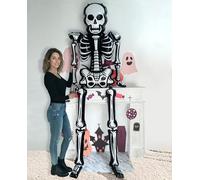 8.3FT Halloween Skeleton Balloons Life Size Full Body with Adjustable Joints for Halloween Pose, Jumbo Spooky Skull Indoor Party Decoration, Poseable Skeleton (Skeleton 8.3FT)