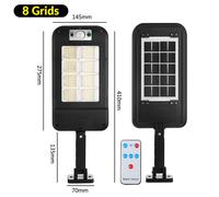 (8 4 Grids) 128LED Light Rechargeable Solar Power Street Light Human Body Induction Rural Remote Control Solar Street Lights
