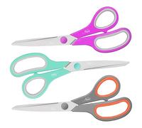 8.4" Pack of 3 Scissors with Ultra Sharp Thick Blades - Scissors for Fabric Dressmaking, Sewing, Crafting, and Paper Cutting - Secondary School, Office Scissor with Stainless Blades Comfort Grip