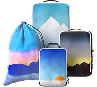 8/4 pc Luxury Compression Packing Cubes & Bags for Travel - Maximize Space in Luggage with HybridMax Double-Capacity Design, 50 Luggage Tags, Deluxe Set, Lifetime Satisfaction Suitcase Organizer Bags