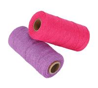 8/4 Weaving Yarn, 2PCS Cotton Crochet Yarn Soft Knitting Warp Knit Carpet Multicolor String for Crocheting for DIY Crafts Bags Blanket Tapestry