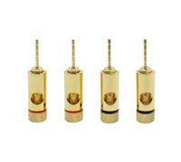 8/40/200Pcs/4Pairs 2mm Pin Gold-Plated Copper Banana Straight Pin Banana Terminals Speaker Plugs Wiring Connector Adapter(200Pcs (100Pairs))