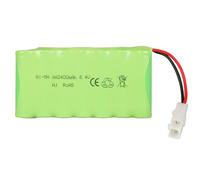 8.4V 2400mAh NiMH Battery Pack with Tamiya KET-2P Connector, Rechargeable AA Battery for RC Toys, Power Tools, Lighting, RC Cars Tanks Robots Boat Excavator Semi-Trailer Vehicle