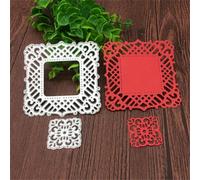 8.4x8.5cm Flower Photo Frame Square Stencil Scrapbook Card Picture Frame Envelope Lace Decoration,Card Making Dies