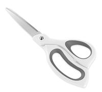 8.5 Inch Heavy Duty All Purpose Scissors, Professional Ultra Sharp Stainless Steel Blades for Fabric, Paper, Crafts - Comfort Soft Grip Handles for Office, Home, Packages and Light Gardening White