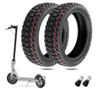 8.5 Inch Offroad Tyres Tubeless for Xiaomi M365/Pro/Pro2/1S/Mi3/Essential/Scooter 3, 50/75-6.1 (8 1/2 x 2) Tyres, Explosion-proof Replacement Wheels with Valve for Electric Scooter (2 Pieces)
