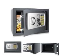 8.5 L Mini Digital Safe,Fireproof Waterproof Home Safe Box with Combination Lock & Key, Anti-Pry Anti-Drill, Compact Size for Valuables, Cash, Documents,31 x 20 x 20 cm (W x D x H)