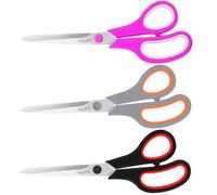 8.5" Multipurpose Scissors, Fabric Scissors with Ultra Sharp Stainless Steel Blades and Comfort Grip Handles, Sturdy for Office, Craft, 3 Pack