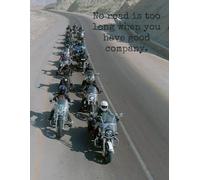 8.5 x 11" Lined Motorcycle Journal: No Road is Too Long When you Have Good Company