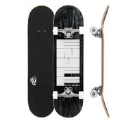 8.5" x 32.125" Enuff Throwback - Black - Complete Skateboard - 7 Ply Maple Deck and Premium Components: Decade Pro Trucks, 53mm XX Wheels, ABEC-7 Chrome Bearings, Skull Icon Grip Tape