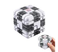 8.5cm/3.4inch Large Labyrinth 3D Puzzles Maze Cube Precision Ball Bearing Puzzle for Focus Engaging Brain Teaser Toy Challenge 3x3 Maze Puzzle Education Sensory Toys for Anxiety Reduction Grey