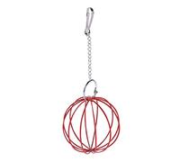 8.5cm Hanging Wire Ball Hamster Rabbit Guinea Pig Pet Toy Food Feeder Dispenser Red Creative And Exquisite WorkmanshipDurability