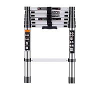 8.5ft Aluminum Loft Ladder - Lightweight Foldable and Portable Multi-Purpose Straight Ladder for Indoor/Outdoor Use Ideal for Roof Work and Easy Sto