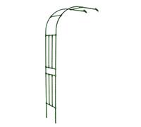 8.5ft Metal Garden Arch Trellis - Rustproof Black Pergola for Climbing Plants, Roses, Cucumbers, Outdoor Decor - Half-Side Design, 300cm W x 260cm H, Durable & Stylish