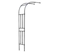 8.5ft Metal Garden Arch Trellis - Rustproof Black Pergola for Climbing Plants, Roses & Cucumbers, Outdoor Decor, Half-Side Design, W 220cm x H 260cm - Durable & Stylish Garden Enhancer