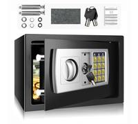 8.5L Safe for Home, 31x20x20cm Sturdy Cash Safety Box Fireproof Mini Safe with Digital Keypad Lock and 2 Keys, 2 Ways to Open Home Safe for Hotel, Jewelry, Guns, Documents, Collectibles Cabinet Safes