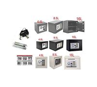 8.5L Safety Box Digital Keypad Cash Safe Solid Steel Safety Box Digital Electronic Safe Box Waterproof Fireproof Safe for Home Office Security,White