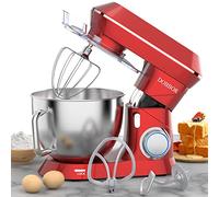 8.5L Stand Mixer, DOBBOR 1500W 7 Speeds Food Mixers for Baking, Bread, Cookies, Cake, Electric Kitchen Mixers with Dough Hook, Whisk, Beater, Splash Guard & Mixing Bowl - Dishwasher Safe (Red)