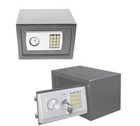 8.5L Waterproof Fireproof Safe Box Digital Electronic Cash Box Solid Steel Digital Keypad Security Safe for Home Office Security,Gray