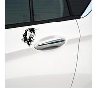 8.6 * 12.3CM Peaceful Graceful Girl Covering The Body Popular Fashion Style Black/Silver Vinyl Decal Car Sticker（2Pcs）