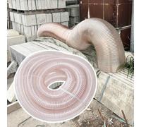 8" 6" 5" 4 Inch 3 in 2 1/2" 2" Clear Dust Collection Tubing with 2 Clamp, 3 6 16 Ft Long Vacuum Hose Extension for Dryer Vent/Woodworking Shop/Power Tool(L 1m(3.3 ft),Dia 32MM (1.2 Inch))