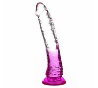 8.6" Realistic Dildo Clear Silicone with Strong Suction Cup for Women Hand Free Play Flexible Soft Penis Dong, Adult Sex G-spot Dildos Toys for Vaginal and Anal Stimulation