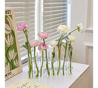 8/6 Test Tubes Flower Vase Folding Flower Vase Creative Test Tube Vase, Glass Test Tube Bud Vase, Test Tube Vases for Flowers, Test Tube Vase Decorative, Hydroponics Flower Vase