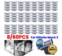 8-60Pcs Stainless Steel Blade Sharp 3 Layer Men's Classic Razor Blade for Gillette Mach 3 Manual Razor Vintage Water Wash Razor 40PCS