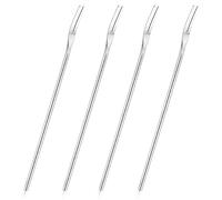 8.7" Stainless Steel Pickle Fork - 22 cm Olive, Dessert & Appetizer Fork, 2-Tine Long Handle for Seafood, Escargot & Salad - Dishwasher Safe, Set of 4