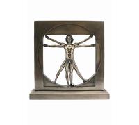 8.75" The Vitruvian Man (Leonardo Da Vinci) Cold Cast Bronze Figurine
