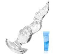 8.7in Wearable Anal Tentacle Dildo for Women Men, Soft Butt Plug, Monster Long Dildo Anal Plug for U & G-spot, Anal Sex Toys for Adults, Long-Term Wear Butt Plugs, Prostate Gay Sex Toys - Transparent