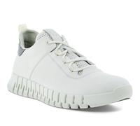 (8-8.5 (42EU) UK, White) ECCO Mens Gruuv Leather Leisure Elastic Laces Trainers Sneakers Shoes