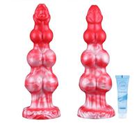 8.85" Fantasy Dildo Monster Silicone 3 Knots Dildos Anal Knotted Horse Dildos Thick Dog G Spot Dildo with Big Suction Cup Fantasy Dragon Anal Sex Toy, Adult Sex Toys & Games for Women Men Couples