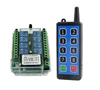8-86V DC Wide Voltage Eight-Way Wireless Remote Control Switch Kit Up to 200M Signal Range for Electric Doors Gates