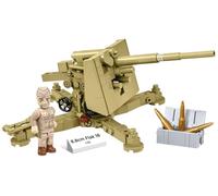 COBI-3141 WWII 8.8 cm Flak 18 Cannon Desert Version Building Brick Model 232pcs