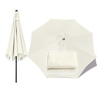 8.8ft/9.8ft Garden Cloth for Rib Sunshade Only, Outdoor Patio Market Table Umbrella Replacement Cover (Color : Beige