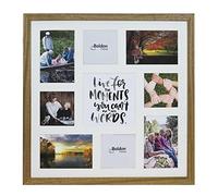 8/9/10/12/16/20 Photos Large Multi Picture Frame Collage Aperture Decor Memories-8 Aperture Moments-Light Oak