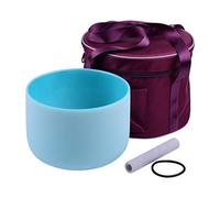 8/9/10 Inch Crystal Singing Bowl G Note with Mallet Rubber O-Ring Storage Bag for Musical Healing Meditation Yoga Home (Size : 10 Inch)