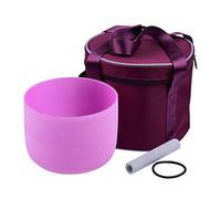 8/9/10 Inch Crystal Singing Bowl G Note with Mallet Rubber O- Storage Bag for Musical Healing Meditation Yoga Home (One Color 8 Inch)