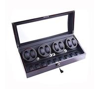 8+9 Automatic Rotate Unisex Watch Winder, Power and Battery use, PU Watches Storage Display Case Box, with Imported Motor